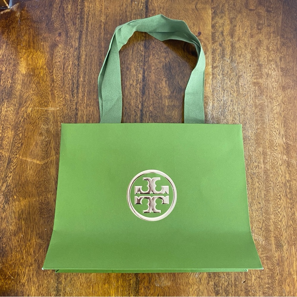 Tory Burch Authentic Olive Green Paper Bag Empty